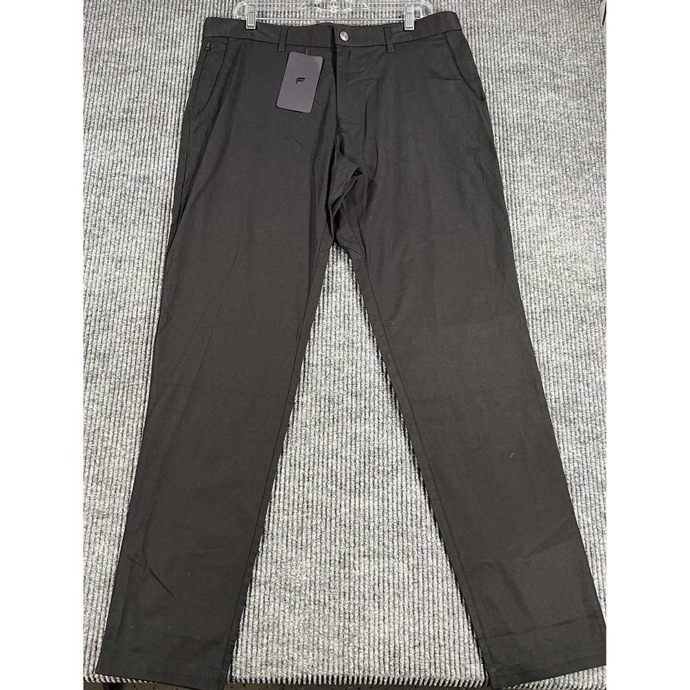 Fabletics Pants Mens 34x34 Black High Side Chino Slim Fit Stretch Casual‎ New